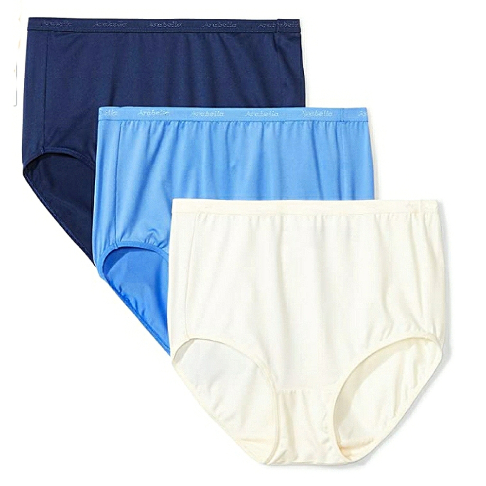 ☆NWT☆ ARABELLA~Women's 3 Pack Microfiber Super Soft 3 Pair Brief Panties~Medium